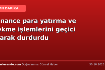 Binance para yatırma ve çekme işlemlerini geçici olarak durdurdu