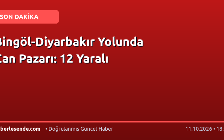 Bingöl-Diyarbakır Yolunda Can Pazarı: 12 Yaralı