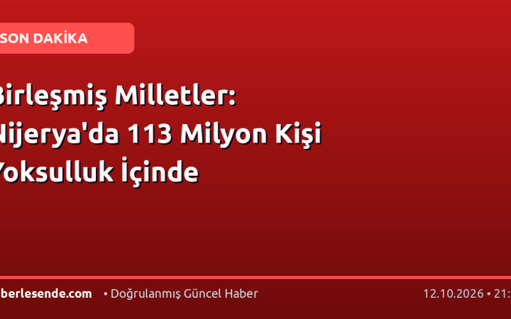 Birleşmiş Milletler: Nijerya'da 113 Milyon Kişi Yoksulluk İçinde