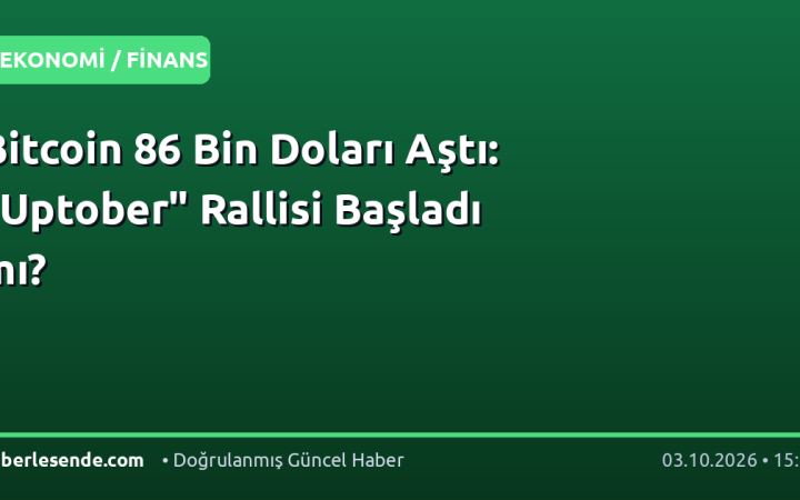 Bitcoin 86 Bin Doları Aştı: "Uptober" Rallisi Başladı mı?