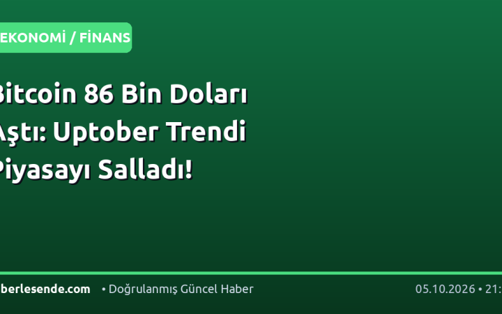 Bitcoin 86 Bin Doları Aştı: Uptober Trendi Piyasayı Salladı!