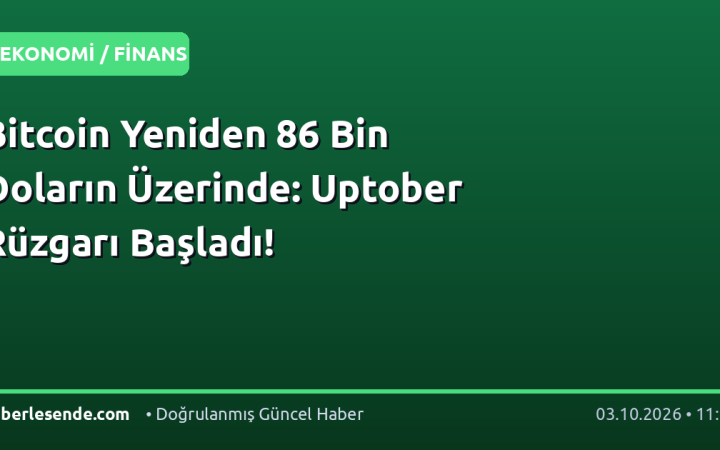 Bitcoin Yeniden 86 Bin Doların Üzerinde: Uptober Rüzgarı Başladı!
