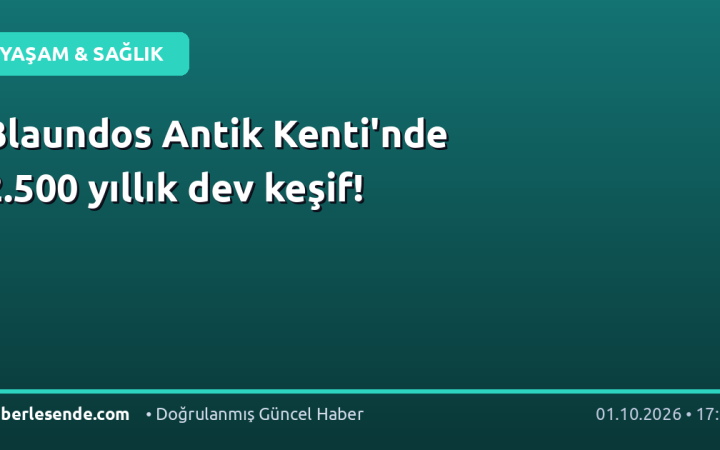 Blaundos Antik Kenti'nde 2.500 yıllık dev keşif!