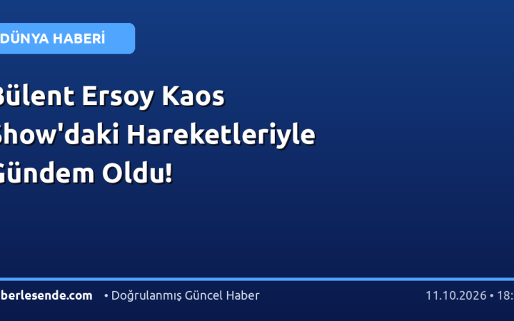 Bülent Ersoy Kaos Show'daki Hareketleriyle Gündem Oldu!