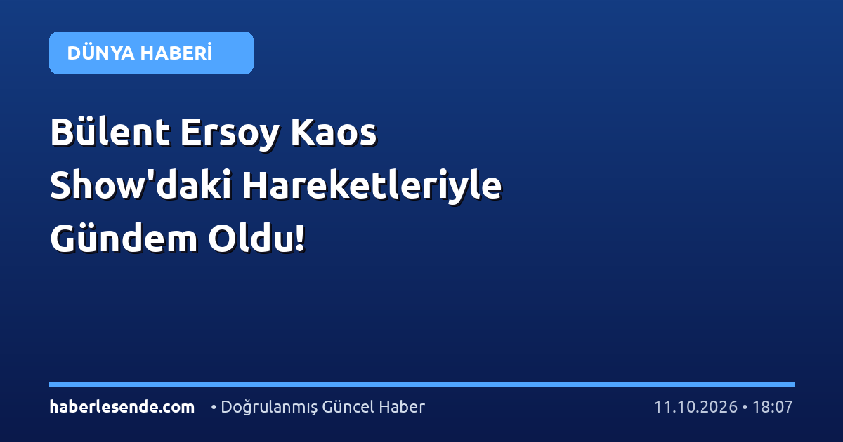 Bülent Ersoy Kaos Show'daki Hareketleriyle Gündem Oldu!