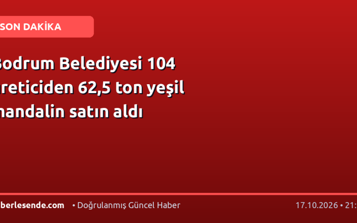 Bodrum Belediyesi 104 üreticiden 62,5 ton yeşil mandalin satın aldı