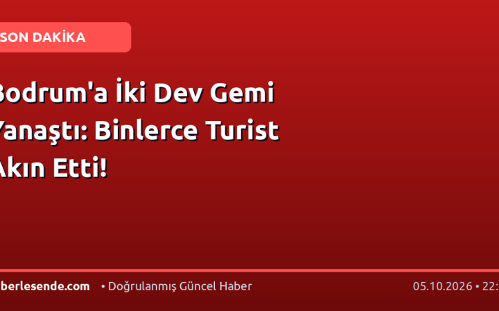 Bodrum'a İki Dev Gemi Yanaştı: Binlerce Turist Akın Etti!