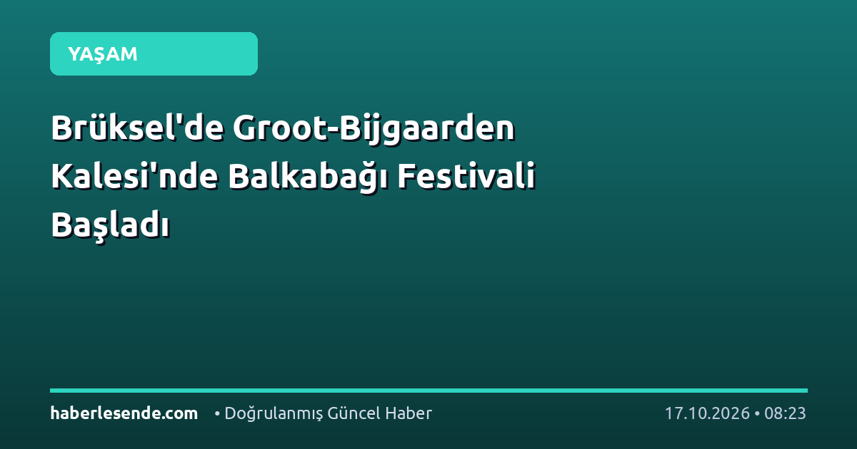 Brüksel'de Groot-Bijgaarden Kalesi'nde Balkabağı Festivali Başladı