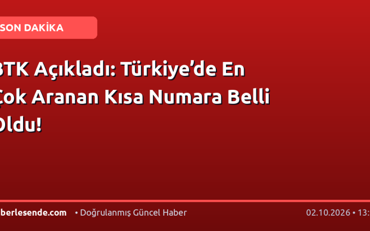 BTK Açıkladı: Türkiye’de En Çok Aranan Kısa Numara Belli Oldu!