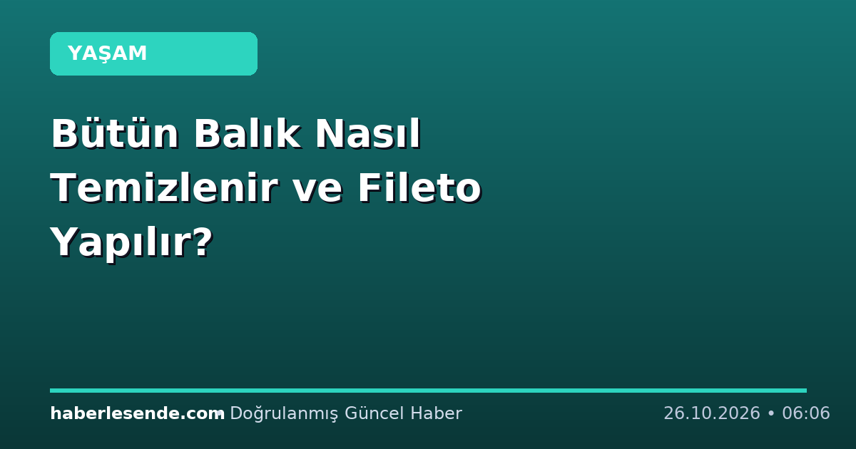 Bütün Balık Nasıl Temizlenir ve Fileto Yapılır?