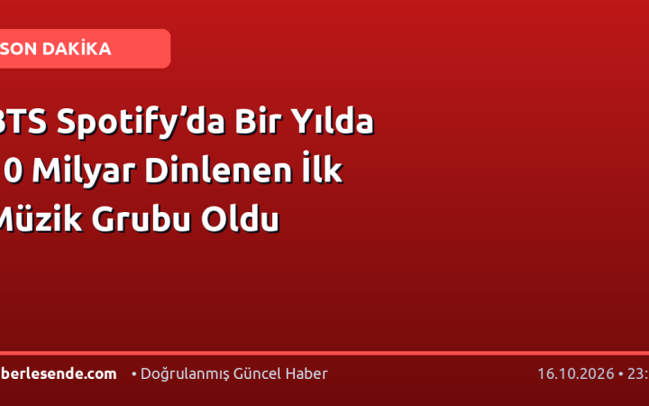 BTS Spotify’da Bir Yılda 10 Milyar Dinlenen İlk Müzik Grubu Oldu