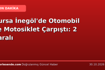 Bursa İnegöl'de Otomobil ve Motosiklet Çarpıştı: 2 Yaralı