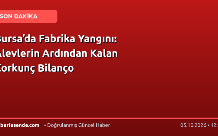 Bursa’da Fabrika Yangını: Alevlerin Ardından Kalan Korkunç Bilanço