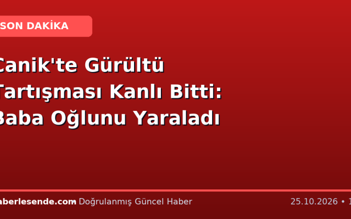 Canik'te Gürültü Tartışması Kanlı Bitti: Baba Oğlunu Yaraladı