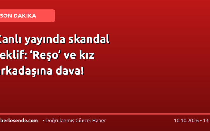 Canlı yayında skandal teklif: ‘Reşo’ ve kız arkadaşına dava!