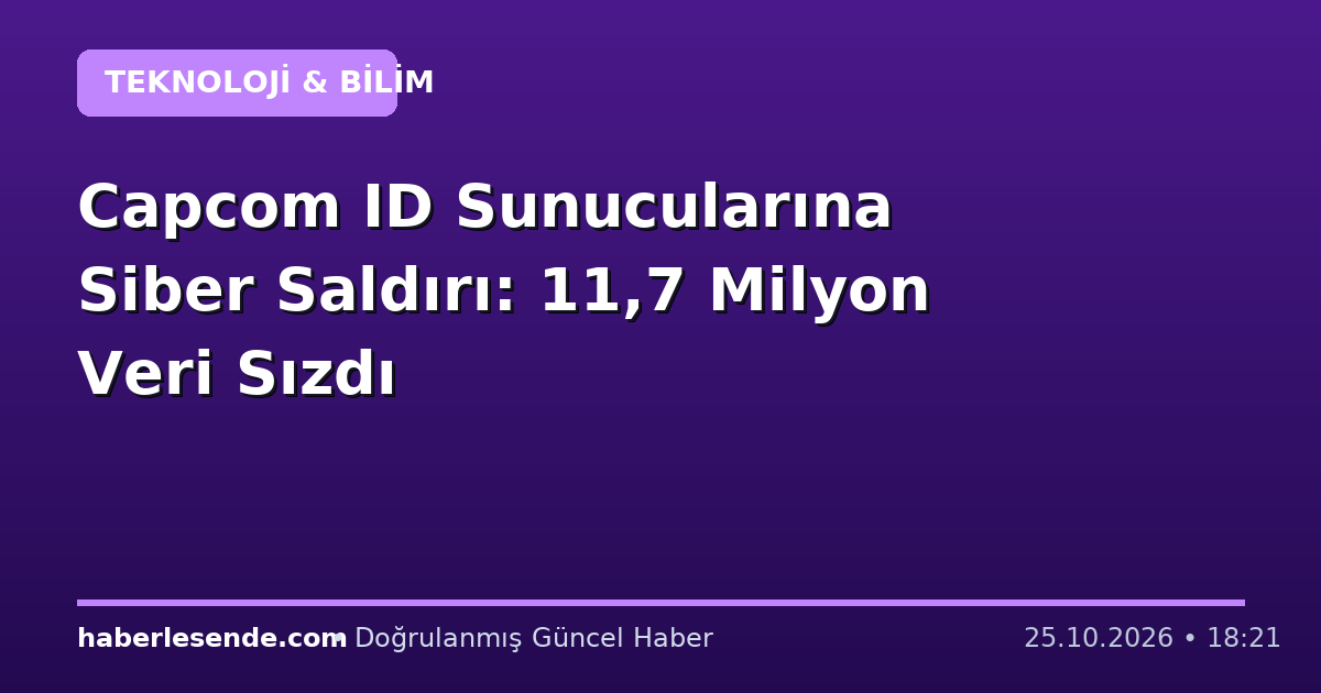 Capcom ID Sunucularına Siber Saldırı: 11,7 Milyon Veri Sızdı