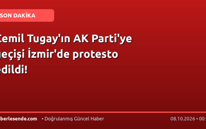 Cemil Tugay'ın AK Parti'ye geçişi İzmir'de protesto edildi!