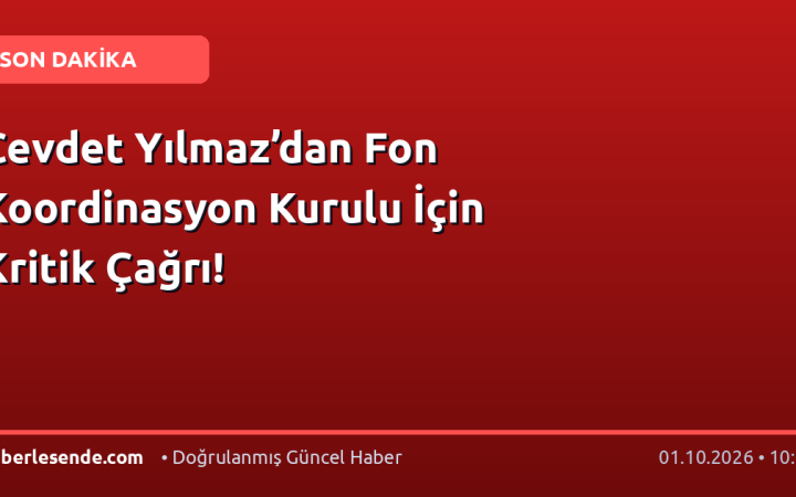 Cevdet Yılmaz’dan Fon Koordinasyon Kurulu İçin Kritik Çağrı!