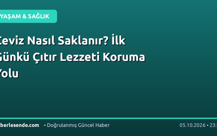 Ceviz Nasıl Saklanır? İlk Günkü Çıtır Lezzeti Koruma Yolu