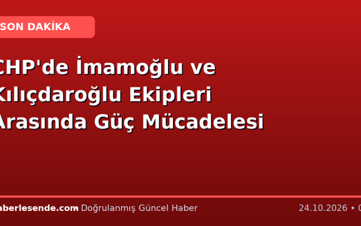 CHP'de İmamoğlu ve Kılıçdaroğlu Ekipleri Arasında Güç Mücadelesi
