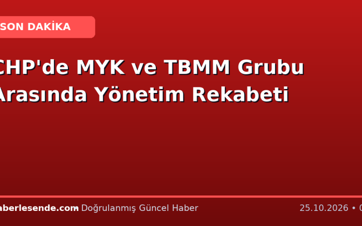 CHP'de MYK ve TBMM Grubu Arasında Yönetim Rekabeti
