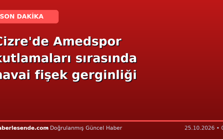 Cizre'de Amedspor kutlamaları sırasında havai fişek gerginliği