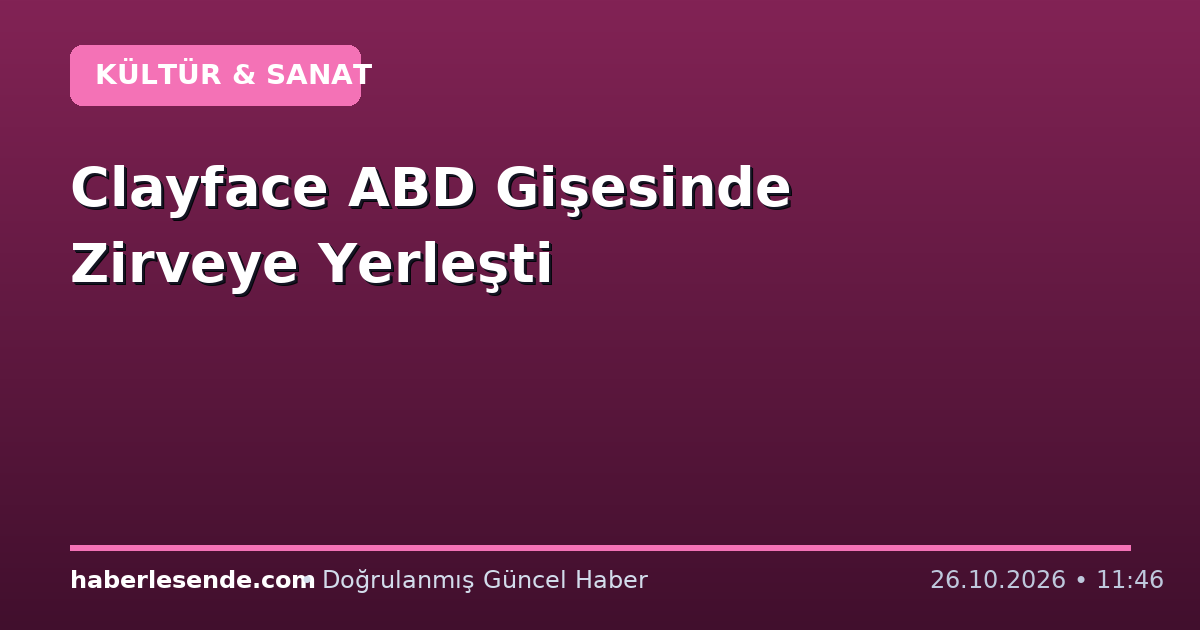 Clayface ABD Gişesinde Zirveye Yerleşti