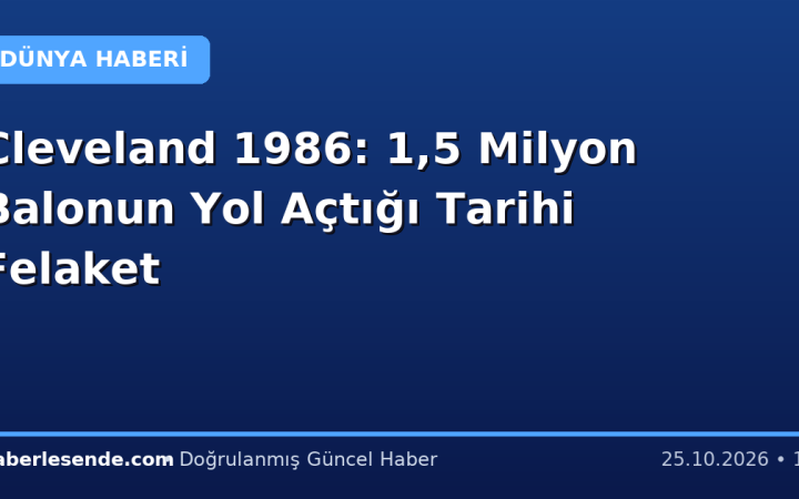 Cleveland 1986: 1,5 Milyon Balonun Yol Açtığı Tarihi Felaket