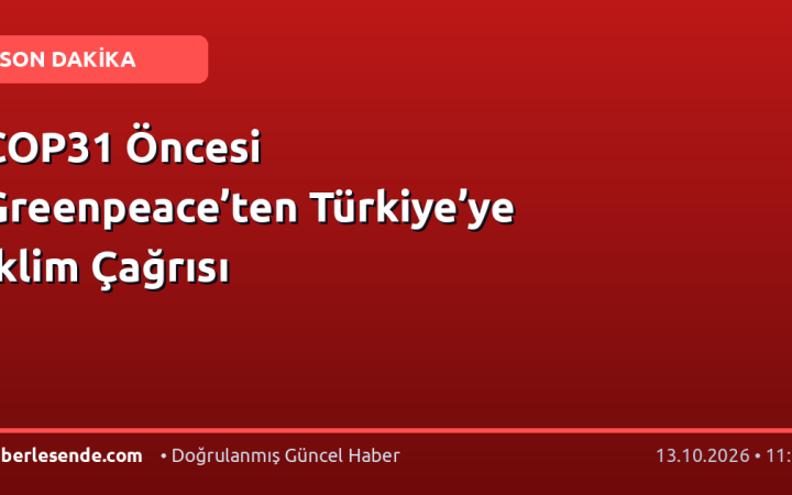 COP31 Öncesi Greenpeace’ten Türkiye’ye İklim Çağrısı