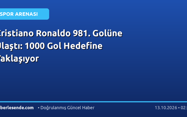 Cristiano Ronaldo 981. Golüne Ulaştı: 1000 Gol Hedefine Yaklaşıyor