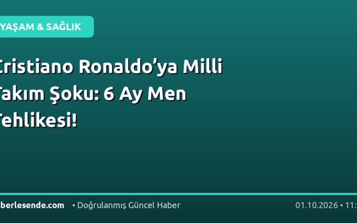 Cristiano Ronaldo’ya Milli Takım Şoku: 6 Ay Men Tehlikesi!