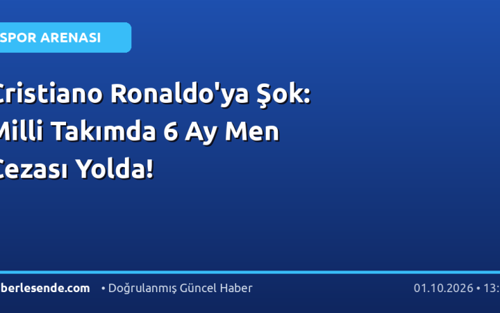 Cristiano Ronaldo'ya Şok: Milli Takımda 6 Ay Men Cezası Yolda!