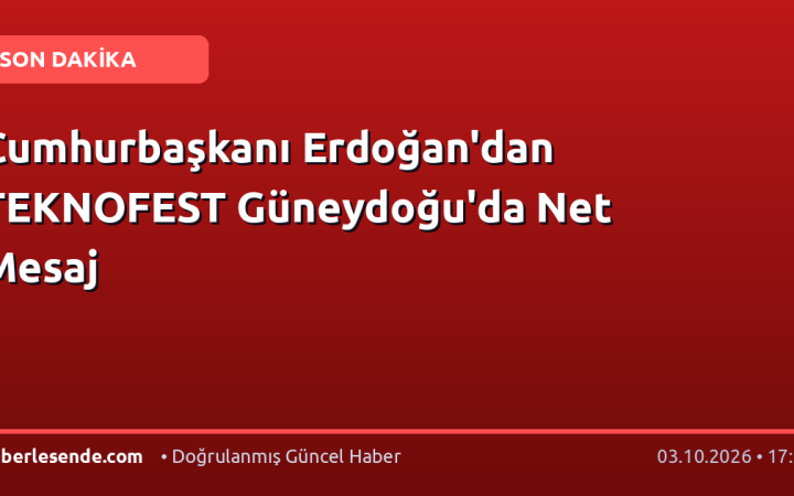 Cumhurbaşkanı Erdoğan'dan TEKNOFEST Güneydoğu'da Net Mesaj