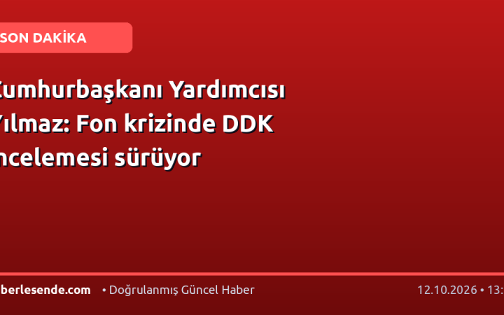 Cumhurbaşkanı Yardımcısı Yılmaz: Fon krizinde DDK incelemesi sürüyor