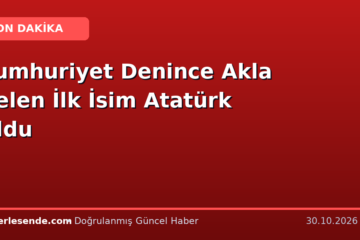 Cumhuriyet Denince Akla Gelen İlk İsim Atatürk Oldu