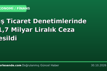 Dış Ticaret Denetimlerinde 11,7 Milyar Liralık Ceza Kesildi