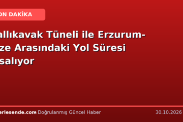 Dallıkavak Tüneli ile Erzurum-Rize Arasındaki Yol Süresi Kısalıyor