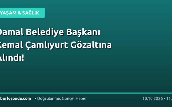 Damal Belediye Başkanı Kemal Çamlıyurt Gözaltına Alındı!