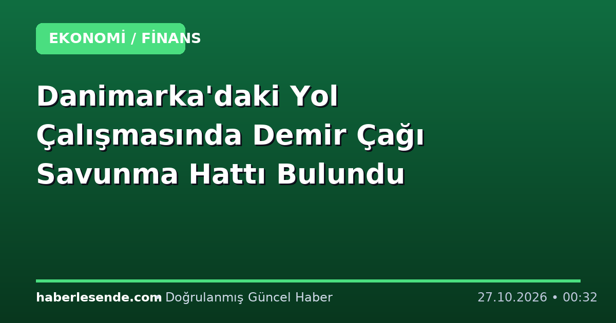 Danimarka'daki Yol Çalışmasında Demir Çağı Savunma Hattı Bulundu
