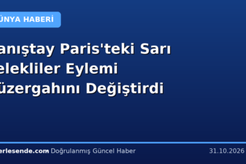 Danıştay Paris'teki Sarı Yelekliler Eylemi Güzergahını Değiştirdi
