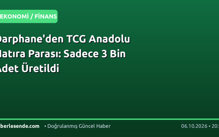 Darphane'den TCG Anadolu Hatıra Parası: Sadece 3 Bin Adet Üretildi