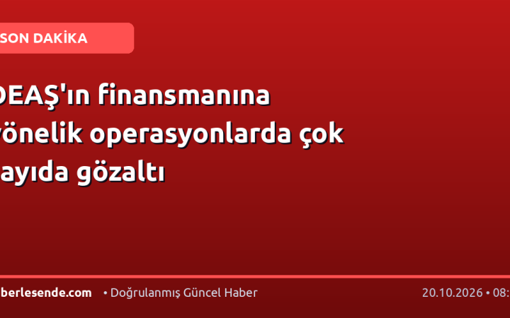 DEAŞ'ın finansmanına yönelik operasyonlarda çok sayıda gözaltı