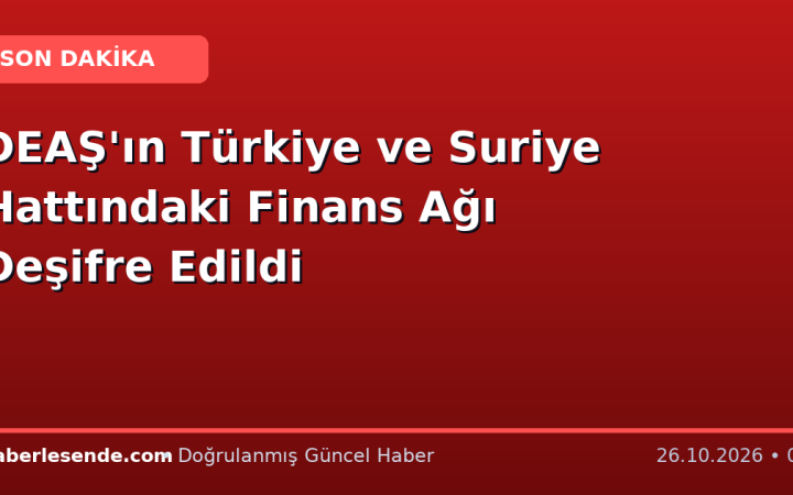 DEAŞ'ın Türkiye ve Suriye Hattındaki Finans Ağı Deşifre Edildi