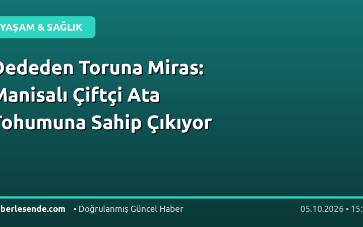 Dededen Toruna Miras: Manisalı Çiftçi Ata Tohumuna Sahip Çıkıyor