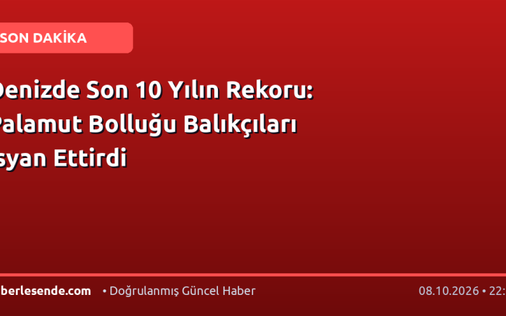 Denizde Son 10 Yılın Rekoru: Palamut Bolluğu Balıkçıları İsyan Ettirdi