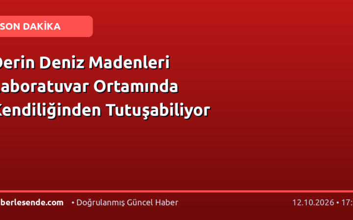 Derin Deniz Madenleri Laboratuvar Ortamında Kendiliğinden Tutuşabiliyor