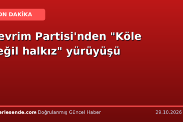 Devrim Partisi'nden "Köle değil halkız" yürüyüşü