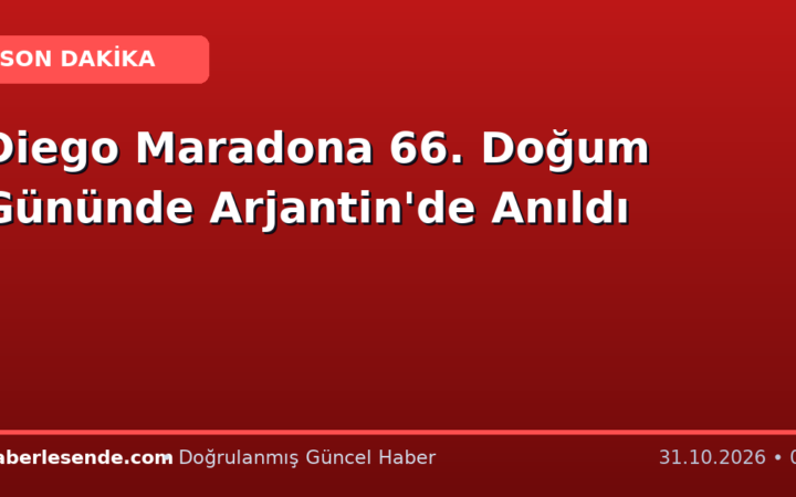 Diego Maradona 66. Doğum Gününde Arjantin'de Anıldı