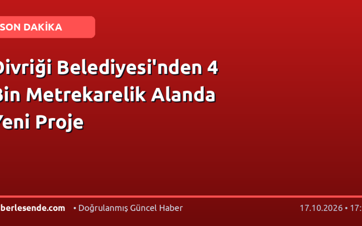 Divriği Belediyesi'nden 4 Bin Metrekarelik Alanda Yeni Proje