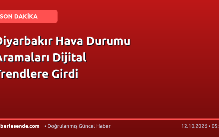 Diyarbakır Hava Durumu Aramaları Dijital Trendlere Girdi